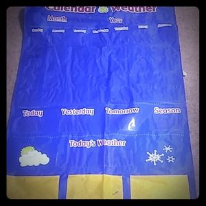 NWT school K-6 number cards. Blue playful calander